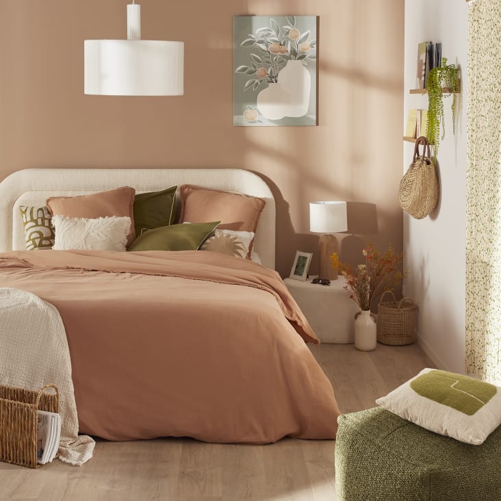 Parure De Lit 2 Personnes "Sunshine" - Housse De Couette 240x260cm + 2 Taies 63x63cm, 100% Coton, Certifiée Oeko-Tex
