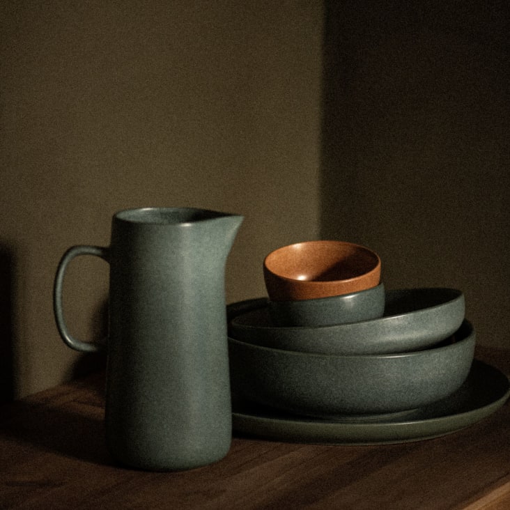 Insalatiera Bloomingville Kristina In Gres - Ø23.5 Cm, Blu, Capacità 2000 Ml, Lavabile In Lavastoviglie - Foto 13