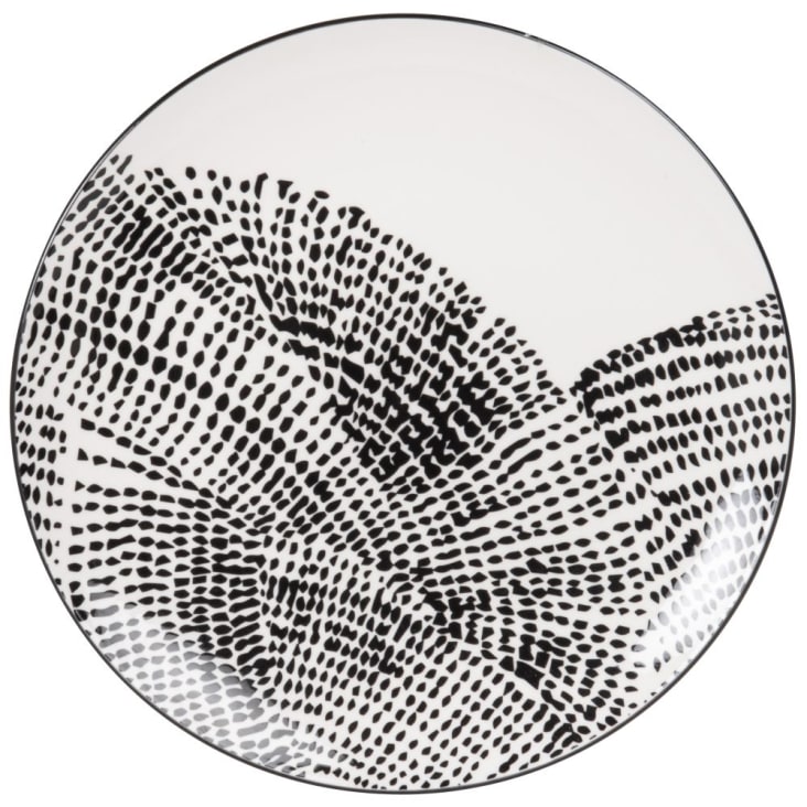 Piatto Con Scritta Set 6 Piatti Piatti Baita Acqua - Porcellana 27cm Azzurro Lavabile Set 6 Piatti 27cm