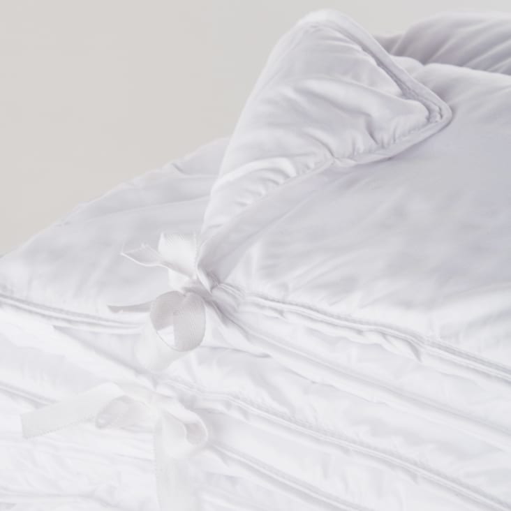 Piumino 4 stagioni in poliestere riciclato bianco effetto satinato 240x260 cm