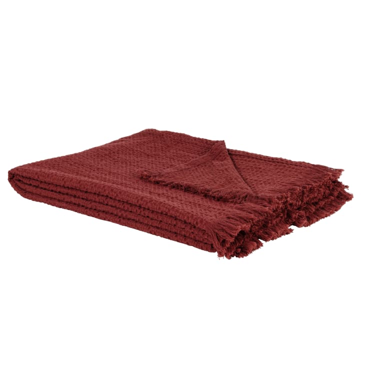 Écharpe Plaid à Carreaux Bordeaux Chiné - 72 X 190 Cm - 100% Laine - Promotion -40% - Neuf Avec étiquettes