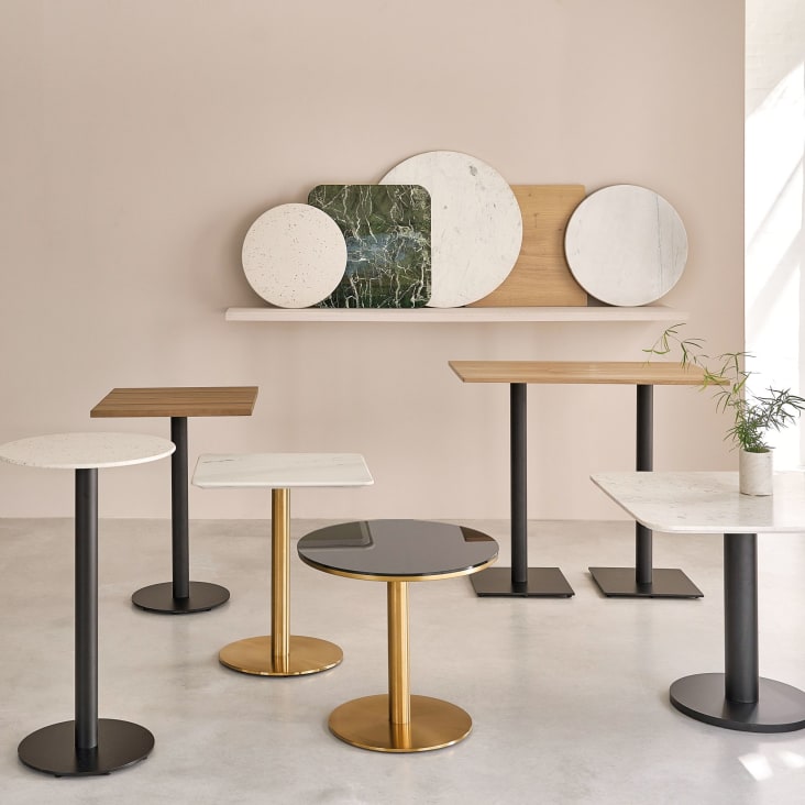 Table basse PLATNER 91,5 Marbre Vert Alpi KNOLL