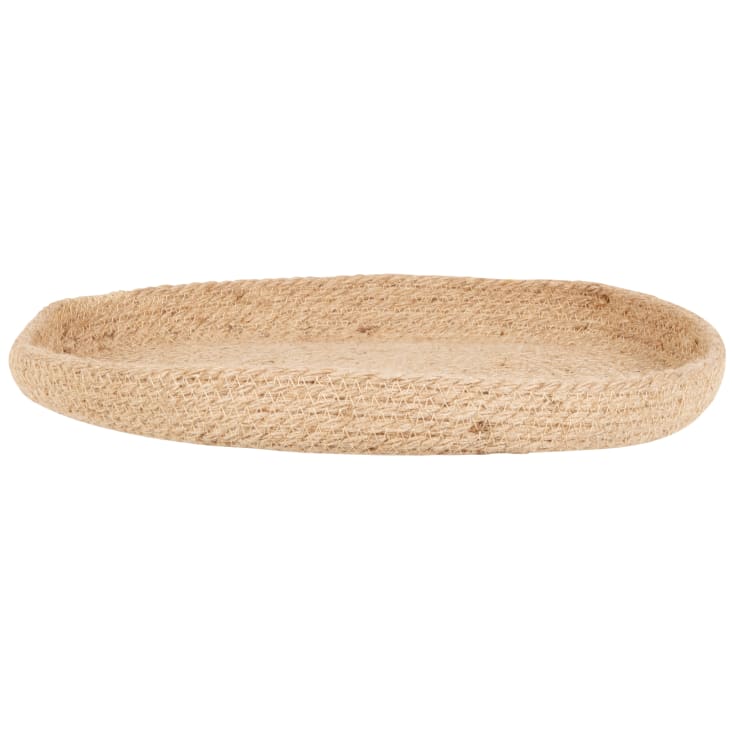 Plateau déco rond en jute Mairead | Maisons du Monde