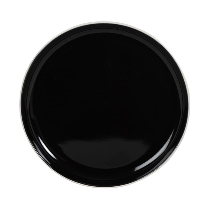 Plato De Postre Negro De Gres – Colección Dahlia Negro (20 Cm)