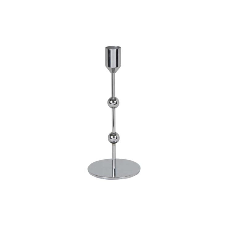 Fink Corona - Portacandela In Metallo Nichelato Lucido A Specchio, Diametro 36 Cm, Per Candele Comuni, Giochi D'Ombra