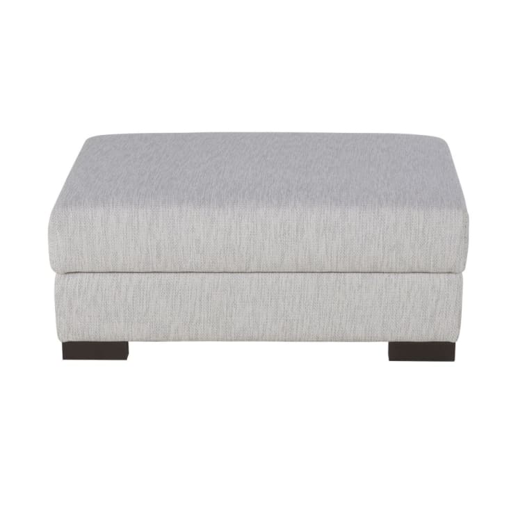 Pouf contenitore per divano componibile in tessuto riciclato grigio chiaro  chiné Terence