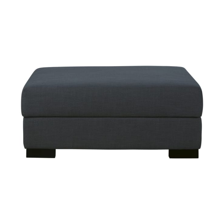 Pouf per divano modulabile con vano contenitore grigio antracite Terence