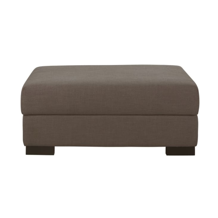 Pouf per divano modulabile tela grigio tortora con vano contenitore Terence