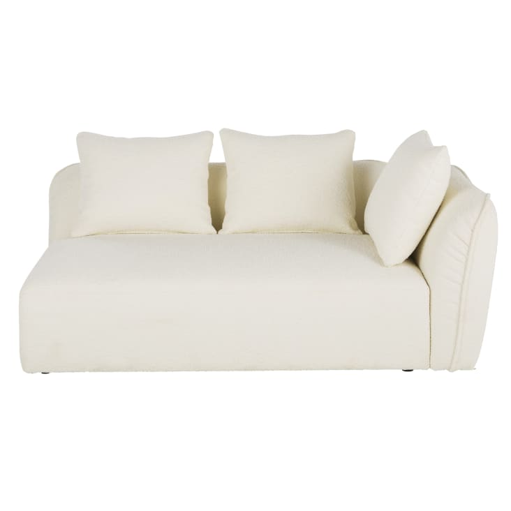 Reposabrazos derecho para sofá modular de 2 plazas tela gris pizarra  Terence