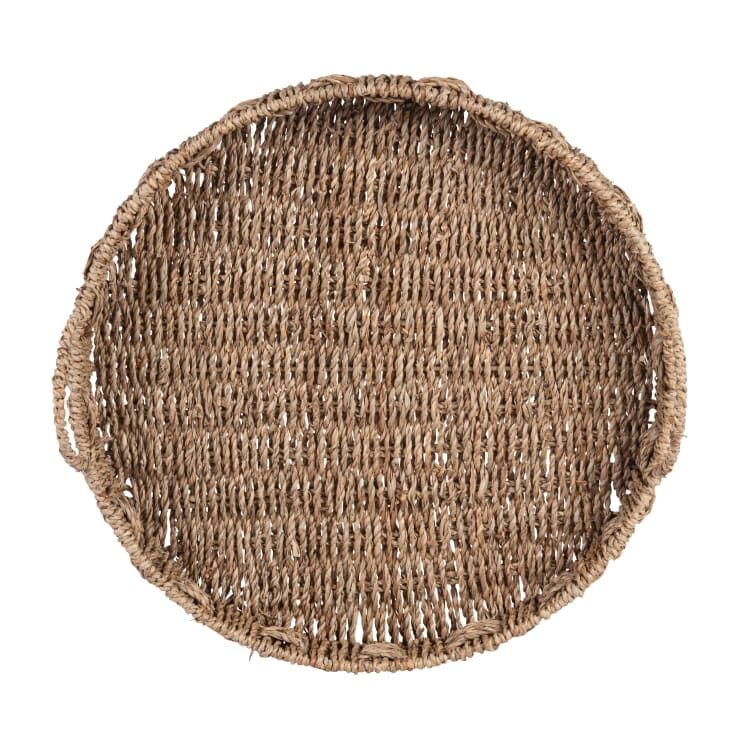 HI dienblad - zeegras - 48 x 36 x 11 cm - beige - opstaande rand | Leen Bakker