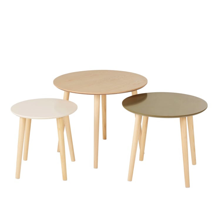 Deense vintage nesttafels set van 3 in teak - Retro Studio