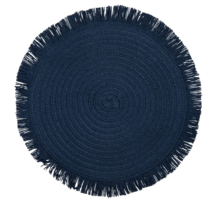 Rundes Tischset, blau Isaac