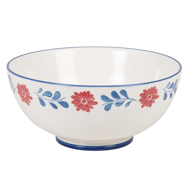 JADE TEMPLE Lot De 6 Bols Miso Céramique - Motif Floral Bleu, Diamètre 11,5 Cm, Hauteur 6 Cm