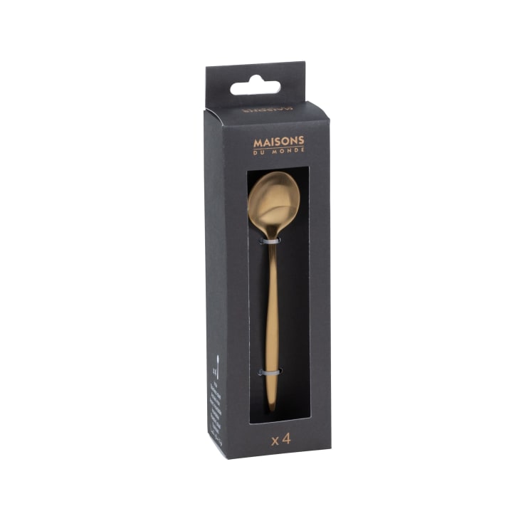 Set di 6 cucchiaini da caffè in acciaio inossidabile nero opaco da 17,8 cm, forma a cucchiaio, cucchiaino da caffè, cucchiaio rosso, cucchiaio per ang | Leroy Merlin