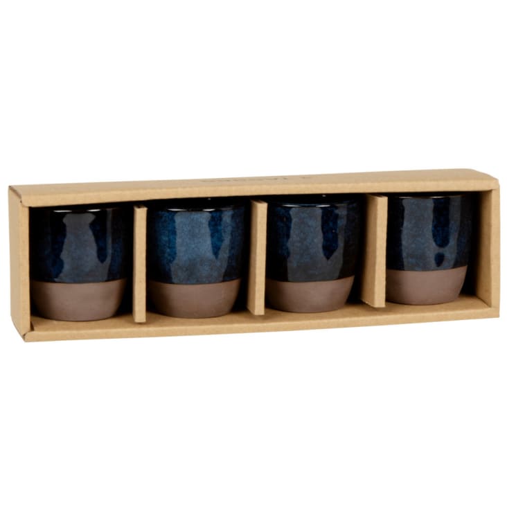 Set di tazze (x4) in gres blu ASIAN