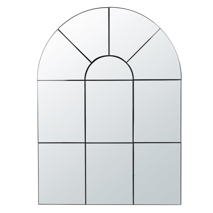 Specchio ad arco in metallo nero 50x70 cm ORANGERIE
