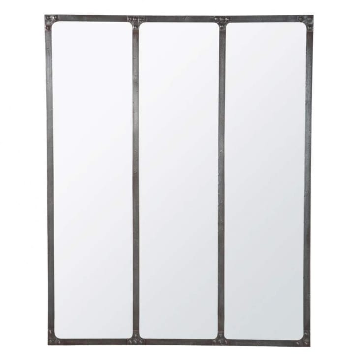 Spiegel industriellen aus Metall mit Alterseffekt , 95x120