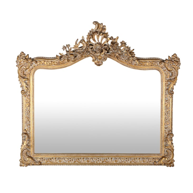 Convex spiegel XL met goudkleurige lijst handgemaakt door Weldaad