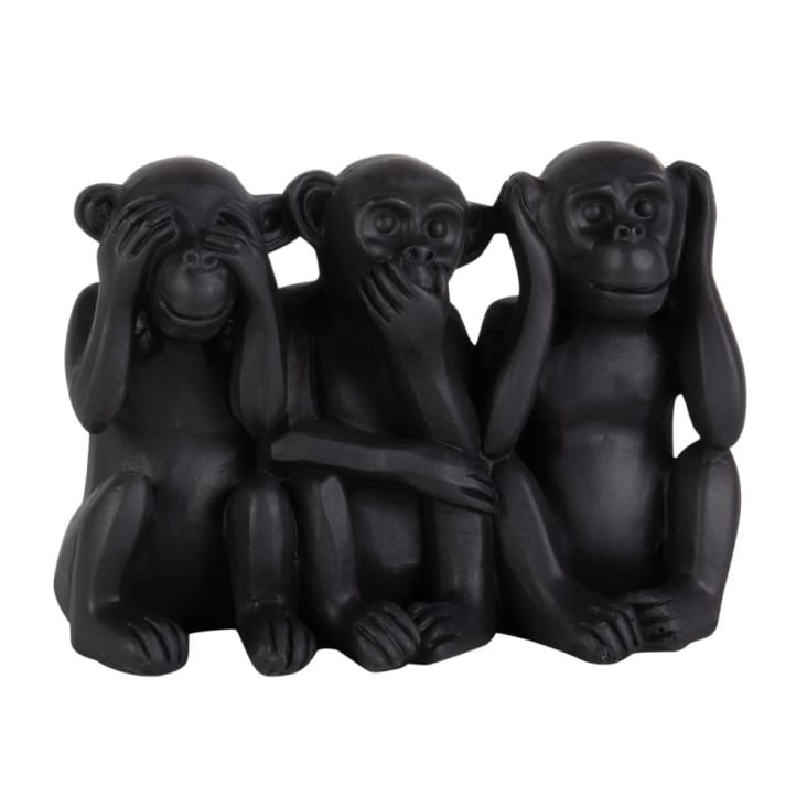Scultura delle tre scimmie sagge rappresentanti il proverbio non vedo, non  sento e non parlo in