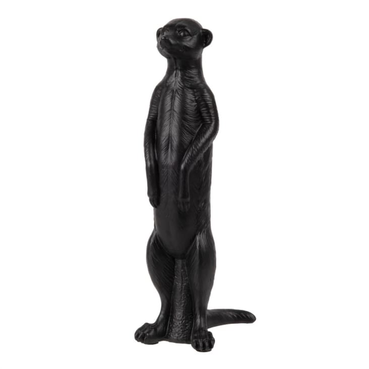 Statuetta suricato nero, Alt. 39 cm