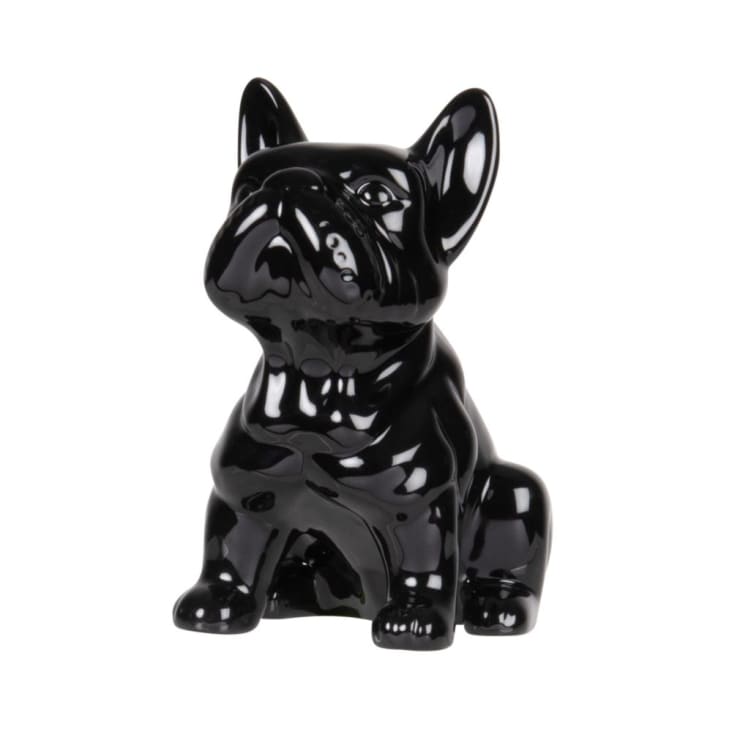 Statuette chien en dolomite noire H15 MARCEL