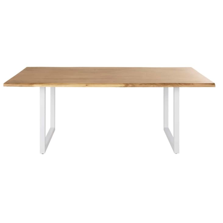 Table De Bar Pliante FURNISH 1 - 80x40x74 Cm, Plateau Chêne, Pieds Métal Blanc - Idéale Pour Cuisine, Balcon, Petits Espaces, Design Robuste Et étanche