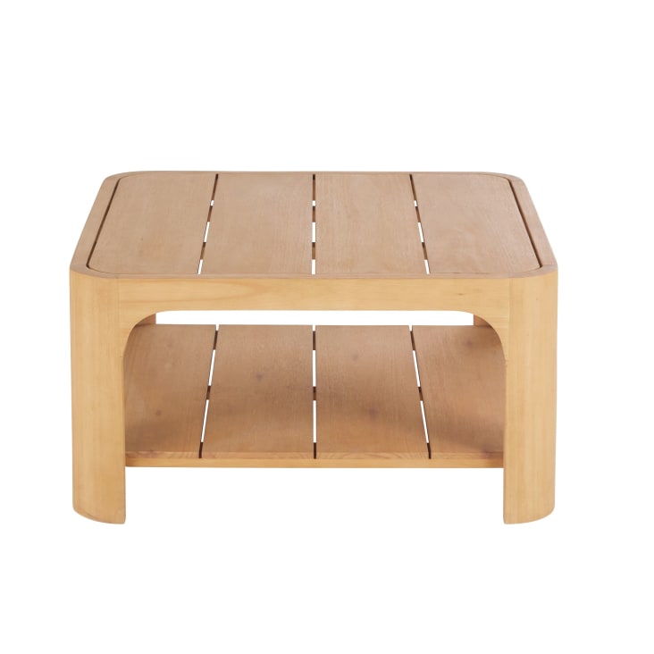 Table basse carrée modulable professionnelle en bois d'eucalyptus