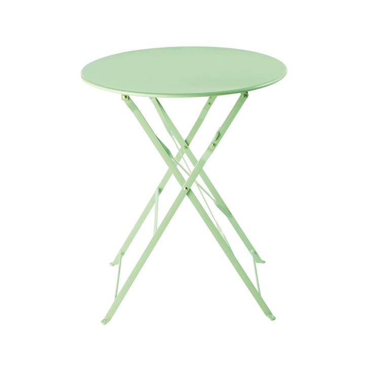 Table Jardin Pliable Table De Jardin Pliante Garden Mile - Plateau Verre Trempé 5 Mm - 51,5x45x45 Cm - Acier Powder Coating - Intérieur/extérieur Jardin Balcon