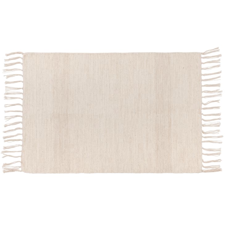 Tapis D'entrée En Jute Tissé Main 80x150 Cm - Coloris Beige, Naturel, Antidérapant - 2