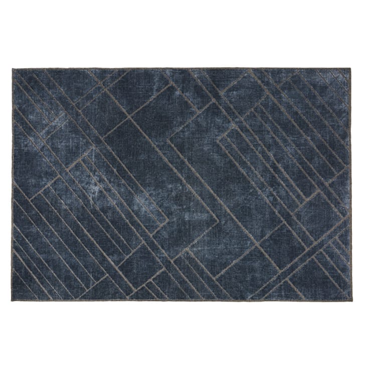 Tappeto intessuto jacquard grigio, 160x230 cm