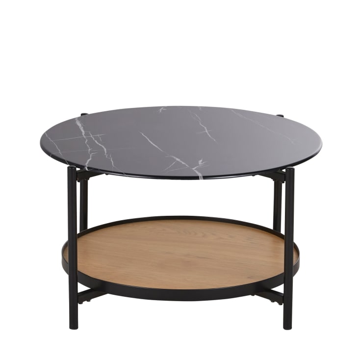 Tavolo Da Pranzo TASOLI Casa Vital - Piano Vetro Nero Marmo, 90x90x75cm | Portata 30kg - Foto 7