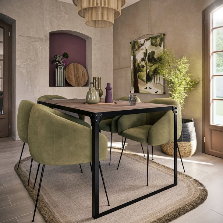 acacia tavolo stile industriale maison du monde