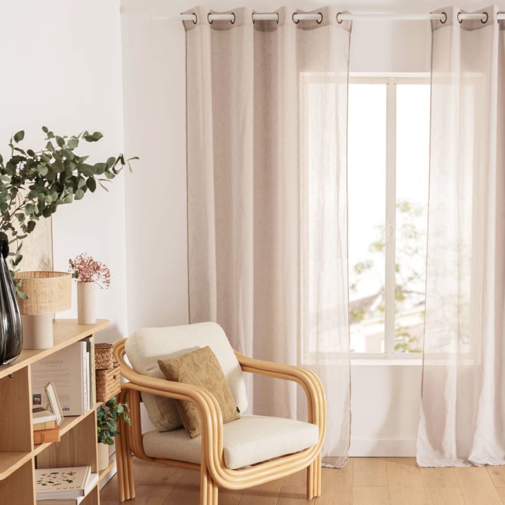 Tenda Romana In Voile Traslucido - Per Cucina E Balcone, Grigio, 80x155cm, 100% Poliestere - Foto 6