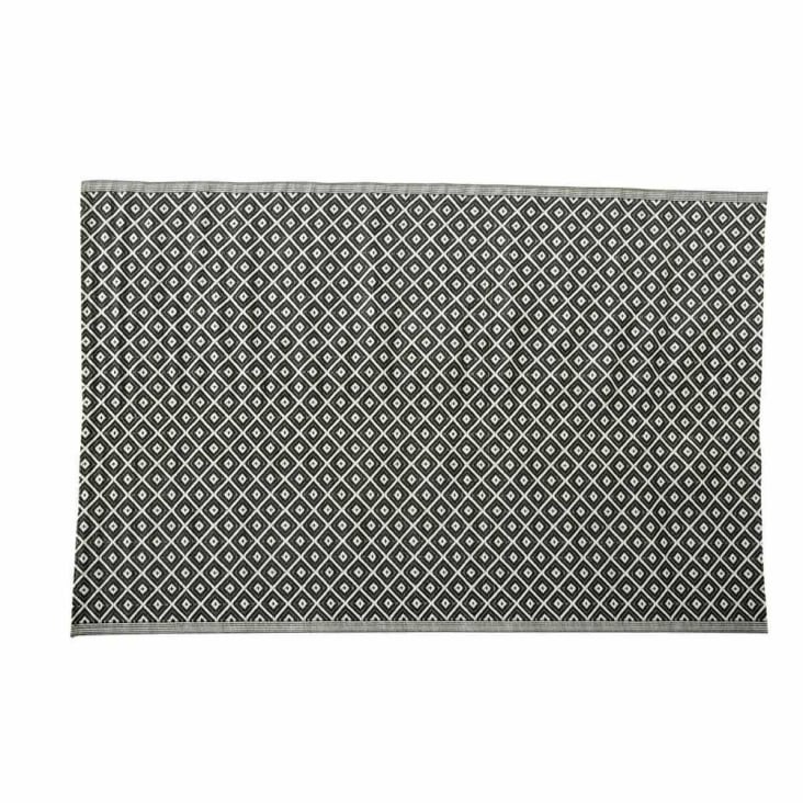 Teppich aus Polypropylen, schwarz und weiß,180x270cm