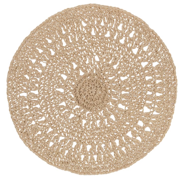 Lampada sospesa 27x31h cm in corda di carta intrecciata grigie e