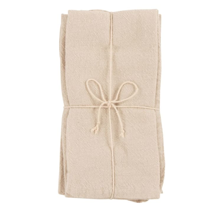 Tovaglioli di cotone beige 42x42 cm (x4)