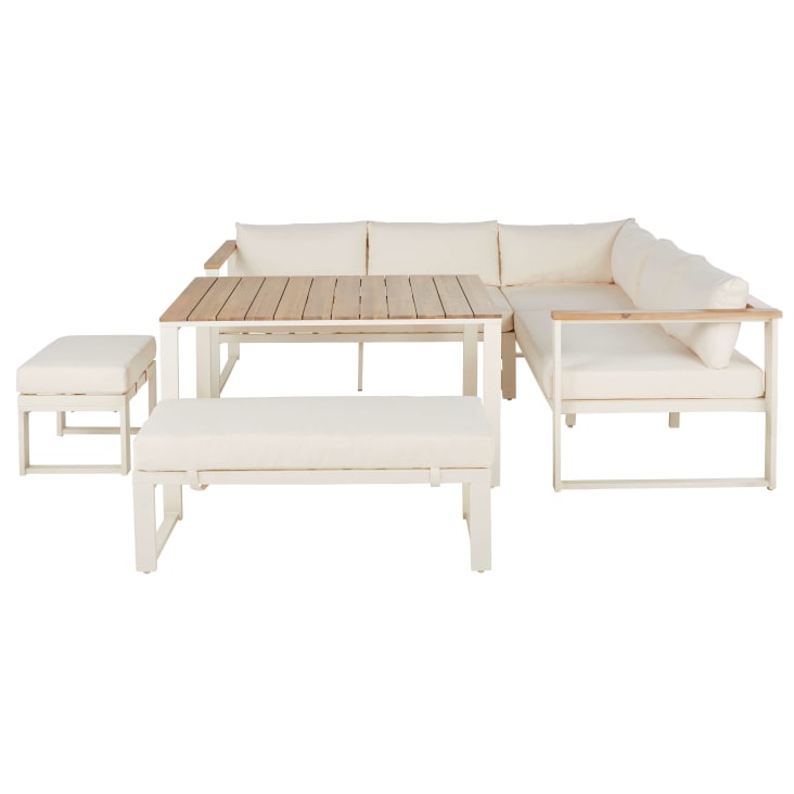Tuinmeubelset, 7 zitplaatsen, 1 salontafel, PE-rotan, gegalvaniseerde