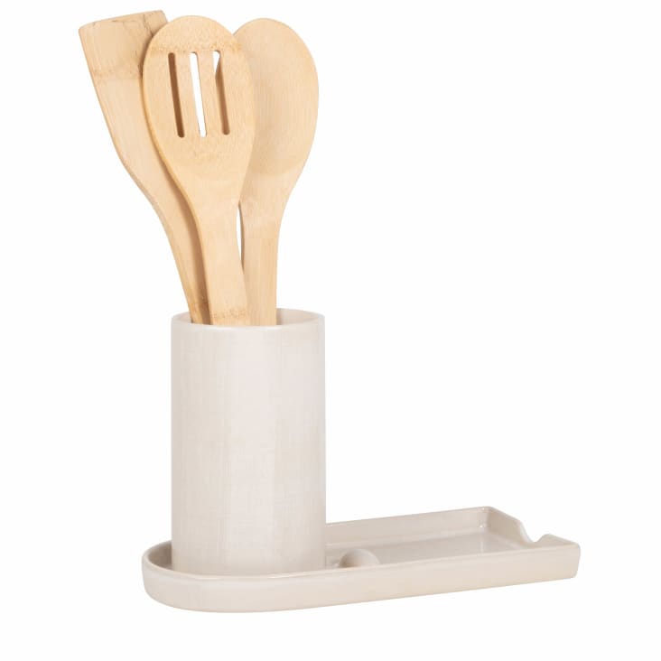 Marmor Utensilienhalter 16,5cm - Handgefertigter Küchenhalter Aus Naturmarmor