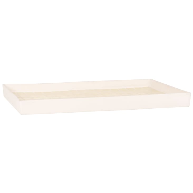 BRANDANI Vassoio Rettangolare Limoni In Porcellana - 33x24,5 Cm, Decoro Mediterraneo, Adatto A Microonde E Lavastoviglie