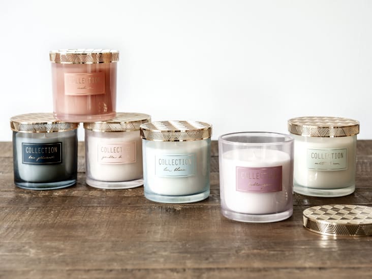Vela Perfumada En Tarro De Cristal Rosa Con Purpurina AMOUR | Maisons