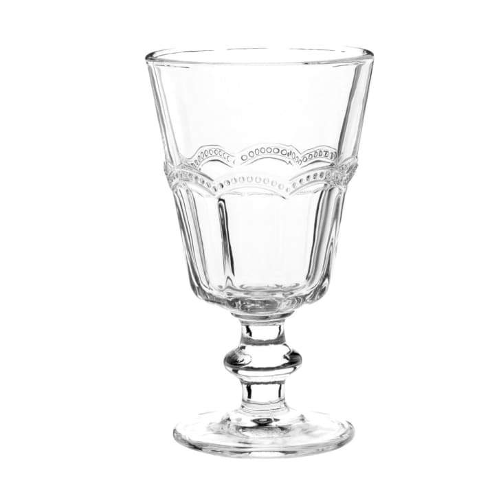 Lot De 6 Verres à Pied Anciens Murano - Bleus, Motif Floral - Faits Main - Occasion