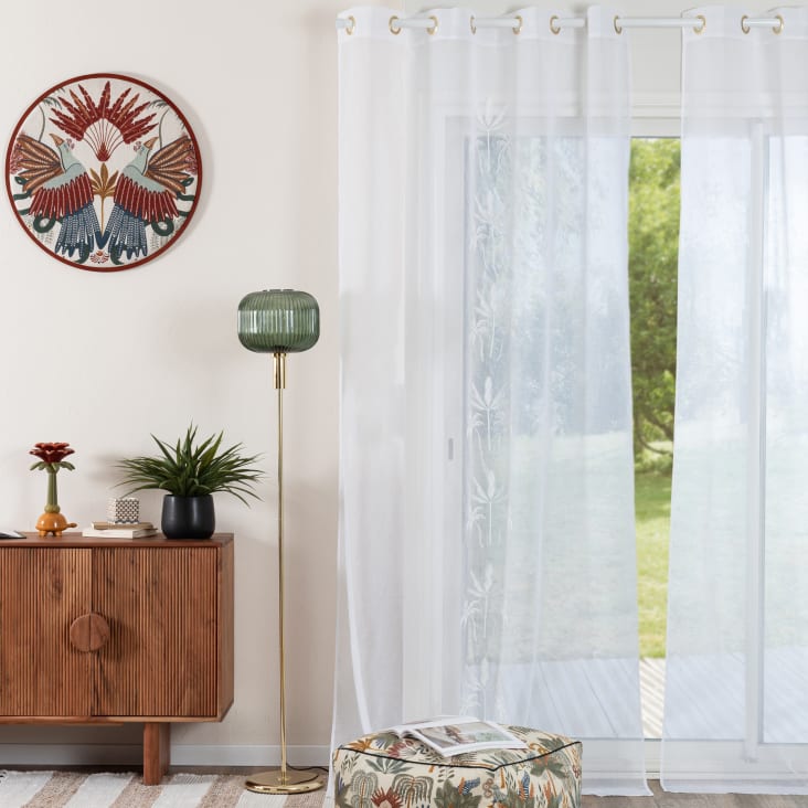 Musihy Halbtransparente Vorhänge Mit Haken - Leinenstoff In Weiß 86x183cm