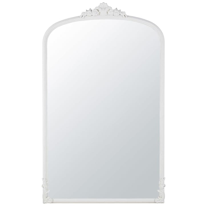 constante Reageer Verst Witte spiegel met sierlijst 118x194 cm OMERA | Maisons du Monde