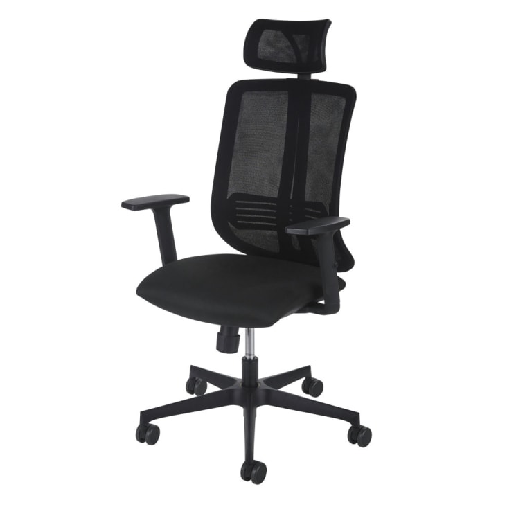 Zwarte bureaustoel voor professioneel gebruik