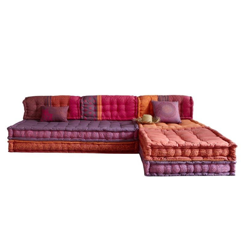 Banquette d'angle modulable 6 places en coton - miniature 7