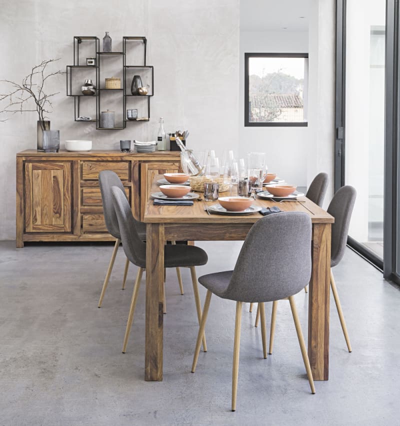 Buffet 2 portes 3 tiroirs en sheesham massif - miniature 12