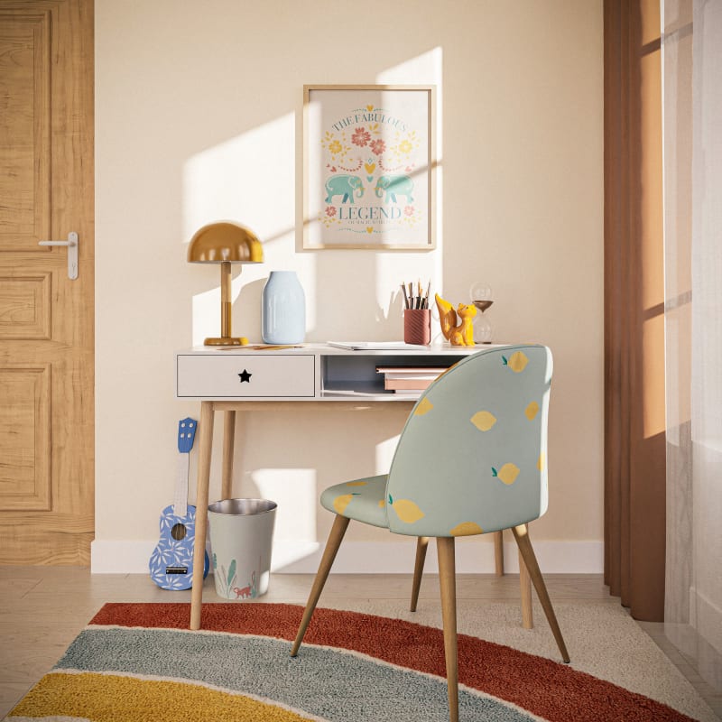 Bureau 1 tiroir blanc - miniature 12