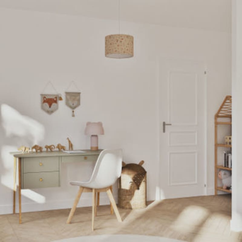 Bureau enfant 3 tiroirs vert pieds en chêne - miniature 10