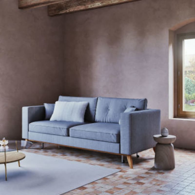 Canapé convertible style scandinave 3/4 places gris clair - miniature 12