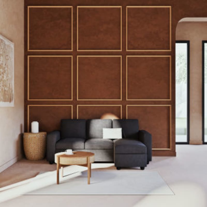 Canapé d'angle 3 places gris anthracite - miniature 10